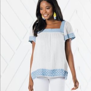 STS silver and light blue blouse top NEW WITH TAGS - GREAT DEAL